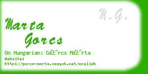 marta gorcs business card